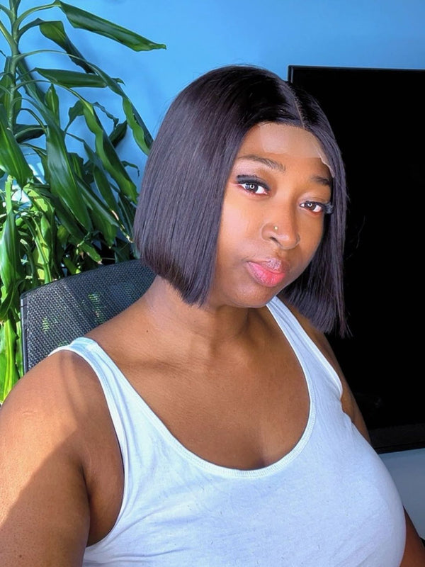 Raw Vietnamese Bone Straight HD Lace Wig – 10 Inches