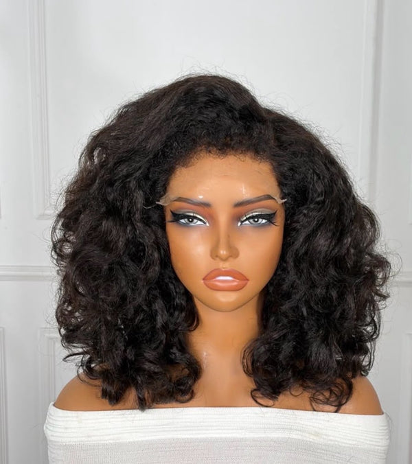 4C Kinky Mini Frontal Wig – 14 Inches