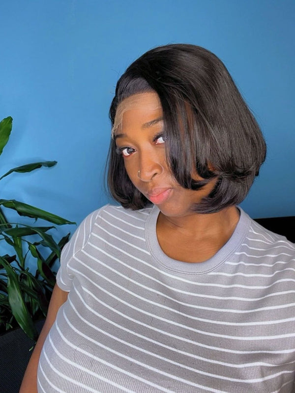 Layered Bob HD Lace Wig – Side Part