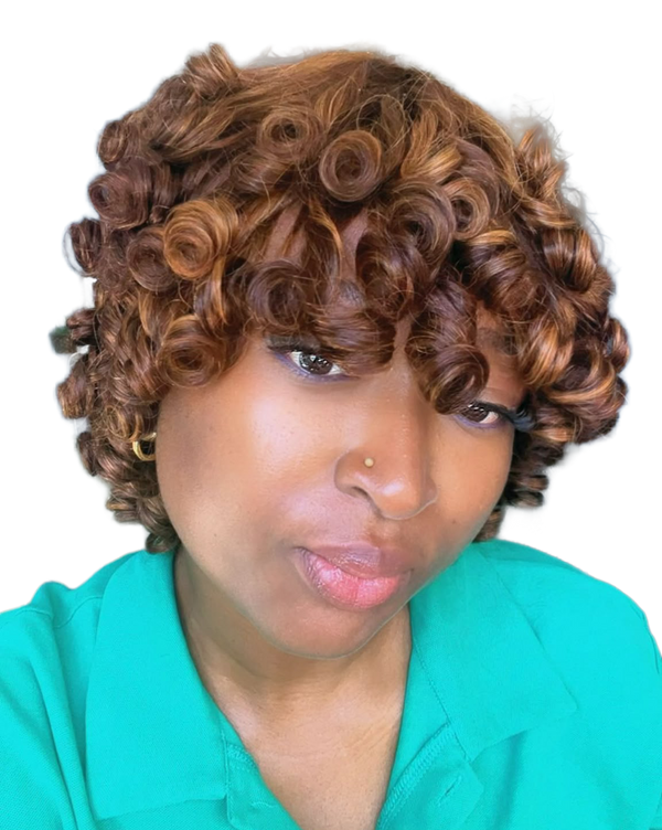Fringe Bounce Human Hair Wig – 10 Inches