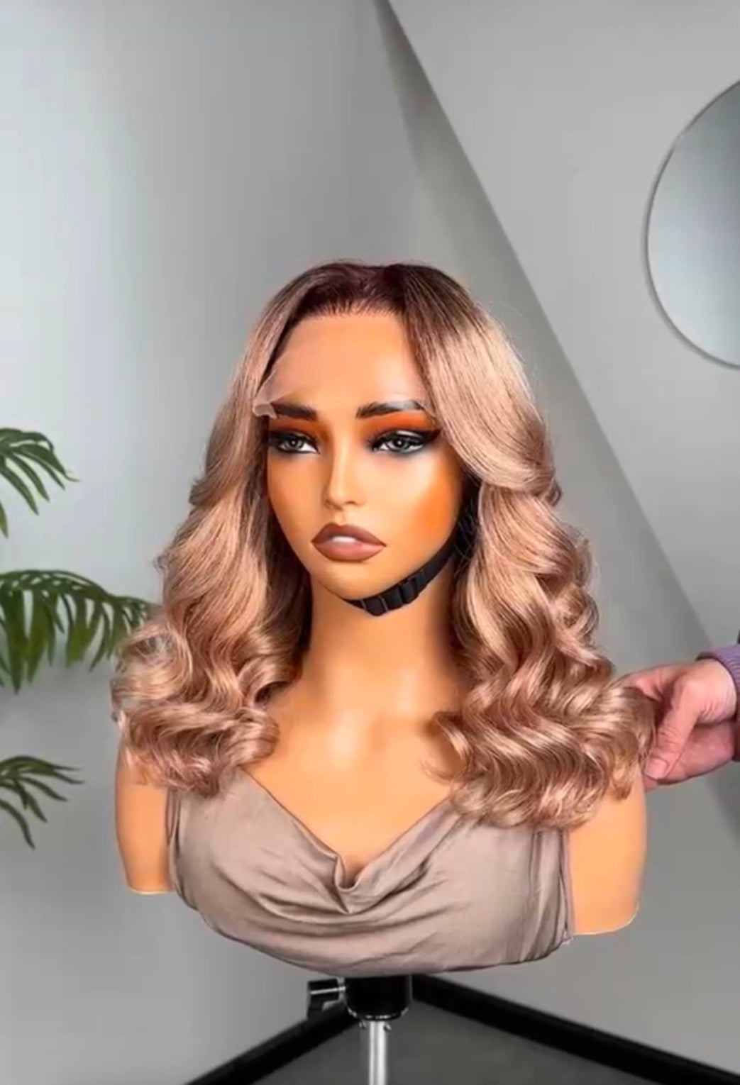 Loose Wavy Chinese Human Hair Wig – 14 Inches