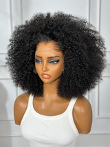Raw 4C Afro Kinky Full Frontal Wig – 12 Inches